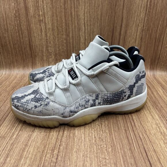 Air Jordan 11 Retro Low Light Bone Snakeskin Men’s Size 9.5 CD6846-002 Sneaker - Picture 4 of 12